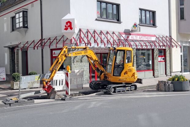 Baumaßnahme auf Anregung aus der Bürgerschaft: Abgesenkter Bordstein an der "Alten Apotheke" ARCHIVFOTO: CARINA WESTERWELLE