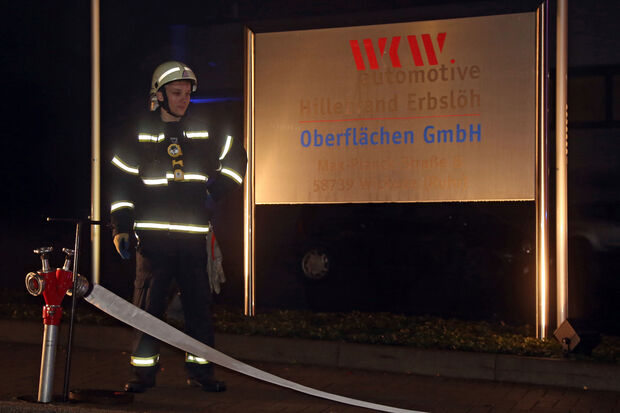 Maschinenbrand bei der "Hillebrand Erbslöh Oberflächen GmbH" in der Westerhaar FOTO: ANDREAS DUNKER