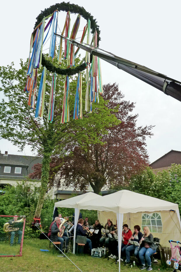 Ende April wird der Maibaum neu aufgestellt. FOTO: BELZ