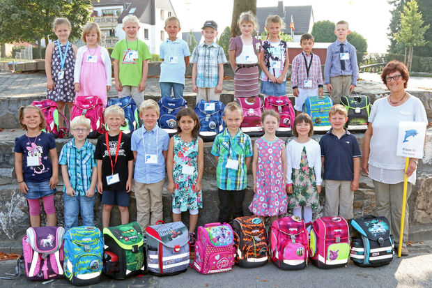 Die Klasse 1c der Melanchthon-Grundschule mit Klassenlehrerin Monika Klasing FOTO: ANDREAS DUNKER