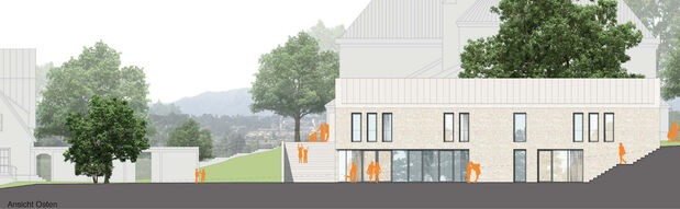 Ost-Ansicht des Pfarrheims Wickede (Ruhr)