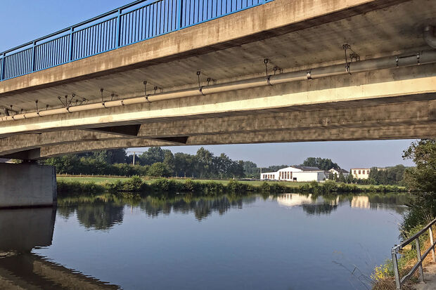 Die Spannbetonbrücke über die Ruhr FOTO: ANDREAS DUNKER