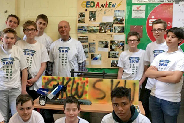 Das diesjährige GedankenBlitz-Team der Sekundarschule Wickede (Ruhr) – Es fehlt: Fachlehrerin Corinna Rieke FOTO: SKW