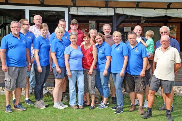 Aktive Mitglieder des Wickeder Schäferhundevereins FOTO: ANDREAS DUNKER