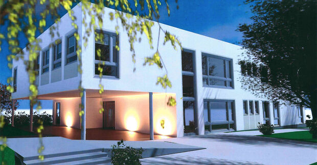 Der neue Gebäudetrakt der Sekundarschule der Gemeinde Wickede (Ruhr) GRAFIK / VISUALISIERUNG: PLANUNGSBÜRO GPE-PROJEKT, MESCHEDE