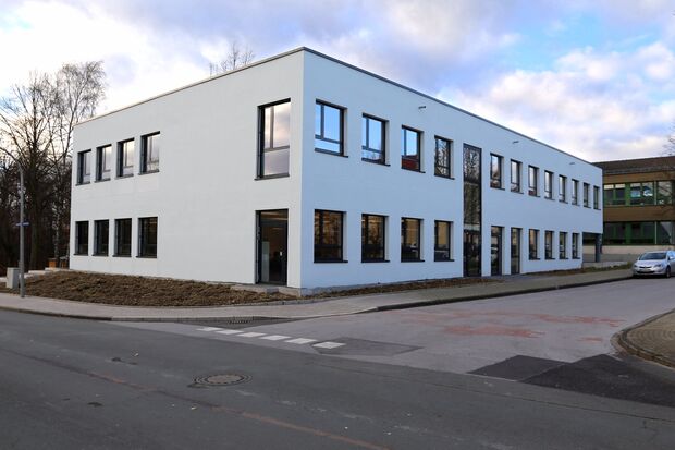 Das neue Laborgebäude der Sekundarschule im Hövel in Wickede FOTO: CARINA WESTERWELLE