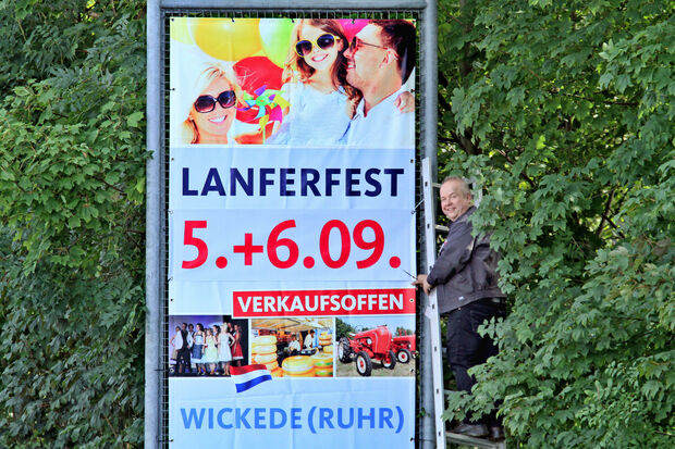 Werbebanner fürs zweitägige Wickeder Lanfer-Fest im vergangenen Jahr ARCHIVFOTO: ANDREAS DUNKER