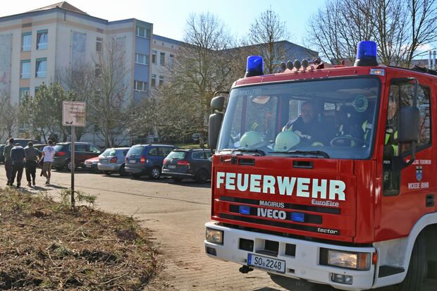 Die Wimberner Wehr im Einsatz – hier an dier Massenunterkunft für Flüchtlinge ARCHIVFOTO: ANDREAS DUNKER