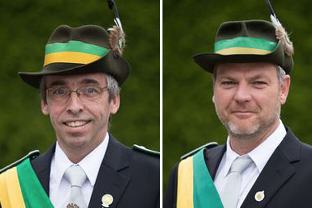 Frank Telgenbüscher und Dietmar Wrede FOTOS: SCHÜTZENBRUDERSCHAFT