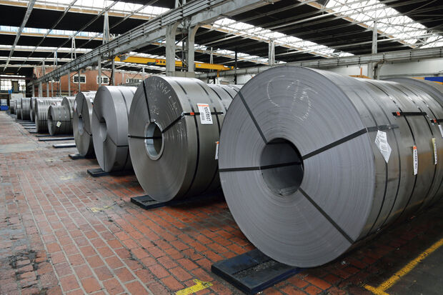 Bandstahl-Lager bei Wickeder Westfalenstahl FOTO: ANDREAS DUNKER
