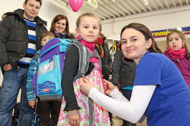 Vom Kindergarten in die Schule – mit erstem eigenen Tornister ARCHIVFOTO: ANDREAS DUNKER